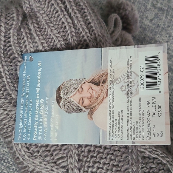 ⭐️40% Off⭐️ Muk Luks Dark Grey Cabin Slipper Socks - Picture 11 of 12